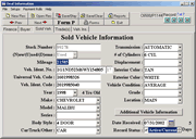 Thumbnail: Enter sold vehicle information.