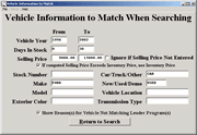Thumbnail: Enter vehicle search criteria.